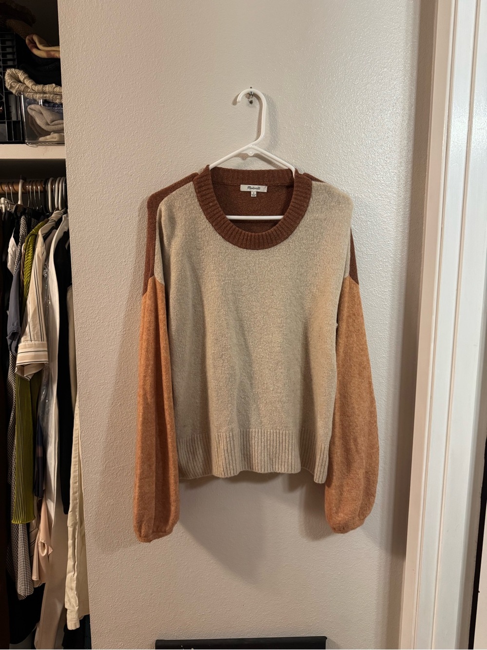Colorblock Crewneck Sweater
